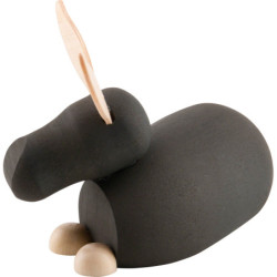 Esel natur/anthrazit - groß - 6,5 cm
