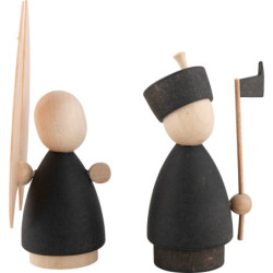 Angel and Miner Natural/Anthracite - 9,5 cm / 3.7 inch