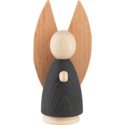 Verkündigungsengel natur/anthrazit - klein - 7 cm