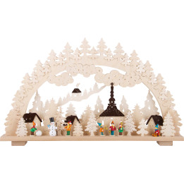 Candle Arch - Winter in Seiffen - 70x45 cm / 28x18 inch