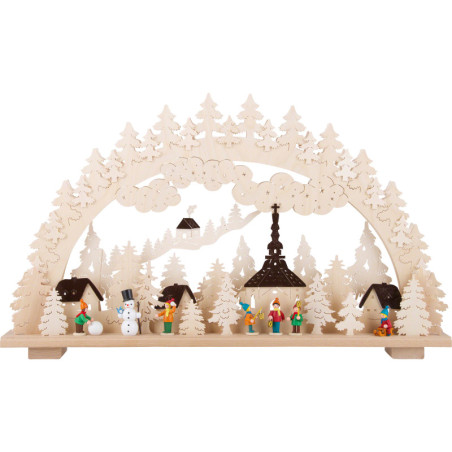 Candle Arch - Winter in Seiffen - 70x45 cm / 28x18 inch