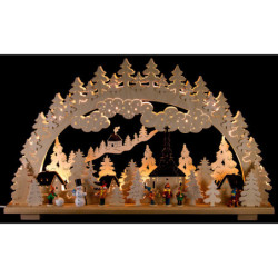 Candle Arch - Winter in Seiffen - 70x45 cm / 28x18 inch