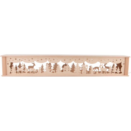 Schwibbogen-Unterbau Einsame Hütte - 71,8x11,3 cm
