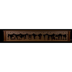 Schwibbogen-Unterbau Einsame Hütte - 71,8x11,3 cm