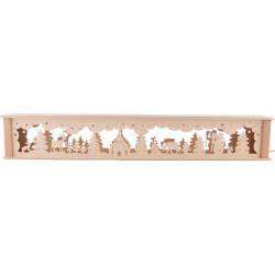 Illuminated Stand for Candle Arches - Seiffen Church - 71,8x11,6 cm / 28.3x4.6 inch