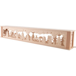 Illuminated Stand for Candle Arches - Seiffen Church - 71,8x11,6 cm / 28.3x4.6 inch