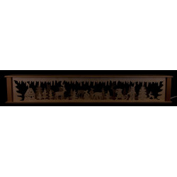 Illuminated Stand for Candle Arches - Sleigh ride in the Forest - 71,8x11,6 cm / 28.3x4.6 inch