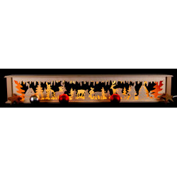 Illuminated Stand for Candle Arches - Sleigh ride in the Forest - 71,8x11,6 cm / 28.3x4.6 inch