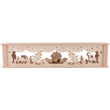 Schwibbogen-Unterbau Winterwald - 51,5x11,3 cm