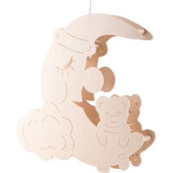 Window Picture - Moon with Bear - 32 cm / 12.6 inch