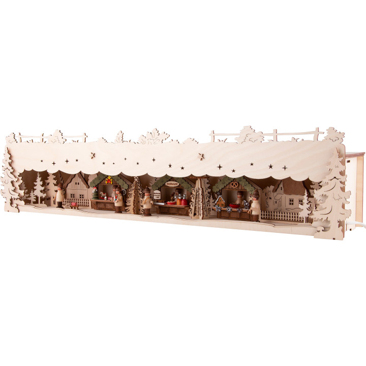 Illuminated Stand - Christmas Market - 73x16,5 cm / 28.7x6.5 inch
