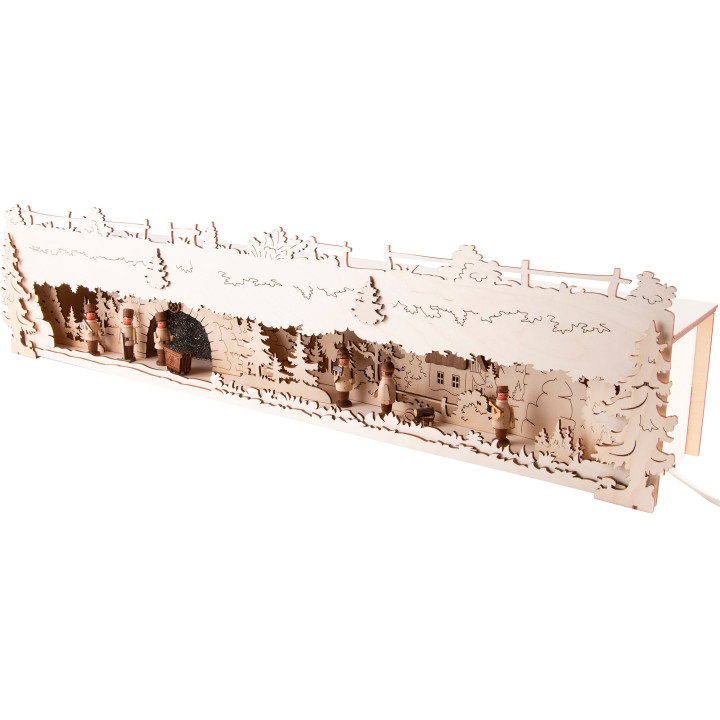 Schwibbogen-Unterbau Bergbau - 72x16 cm