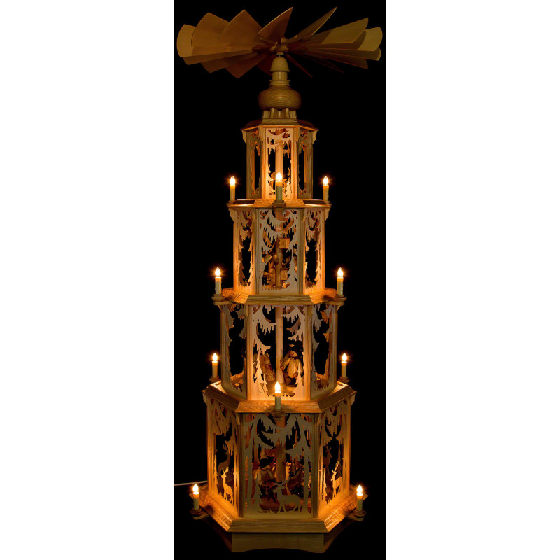 4-stöckige Pyramide Walddesign - 135 cm