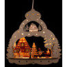 Window Picture - Half-Timbered House with Forest People - 29,8 cm / 11.7 inch