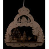 Window Picture - Half-Timbered House with Forest People - 29,8 cm / 11.7 inch