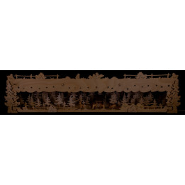 Illuminated Stand - Forest with carved Deers - 73x16 cm / 28.7x6.3 inch