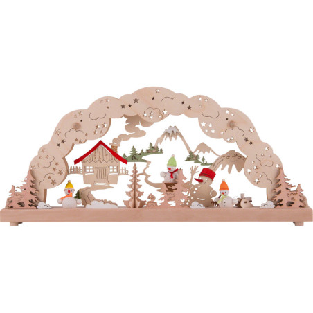 Candle Arch - Snow Men - 50,5x22,5 cm / 20x8.9 inch