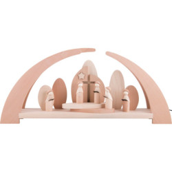 Candle Arch - Modern Carolers and Church - 62x26,5 cm / 24x10.4 inch