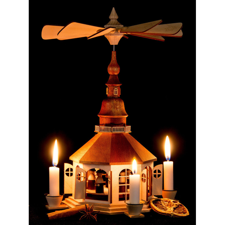 1-Tier Pyramid Seiffen Church - 30 cm / 11.8 inch