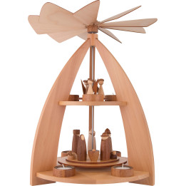 2-stöckige Pyramide modernes Design Krippenfiguren - 42 cm