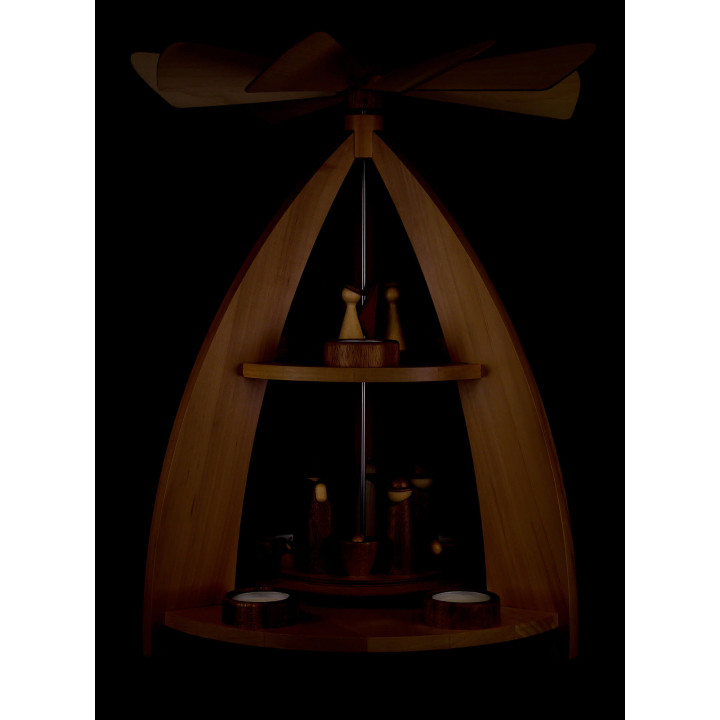 2-stöckige Pyramide modernes Design Krippenfiguren - 42 cm