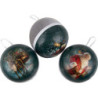 Weihnachtskugeln Dezembernächte - 3er-Set - 10 cm