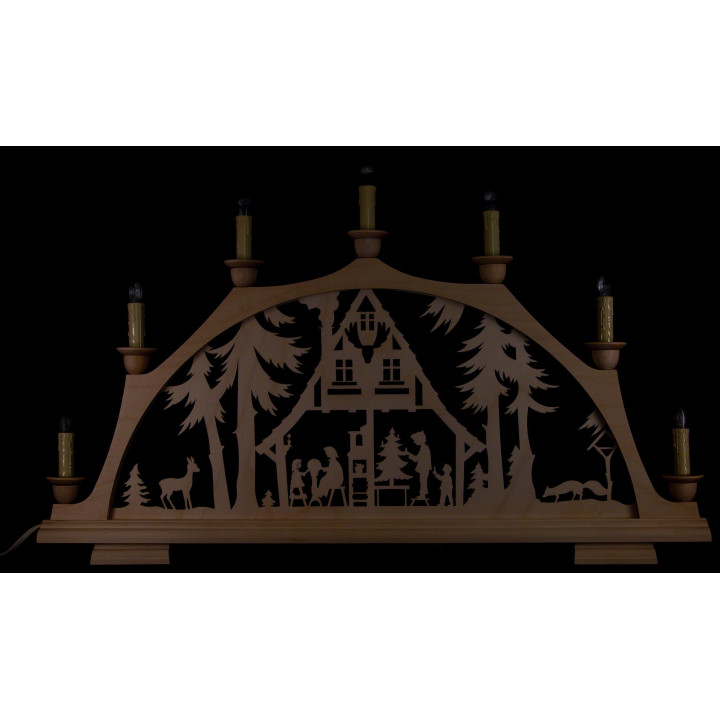 Schwibbogen Waldhaus - 63x37 cm