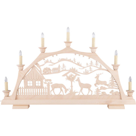 Schwibbogen Wildfütterung - 63x37 cm