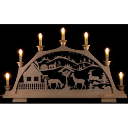 Candle Arch - Deer Feeding - 63x37 cm / 24.8x14.6 inch