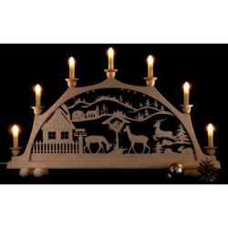 Schwibbogen Wildfütterung - 63x37 cm