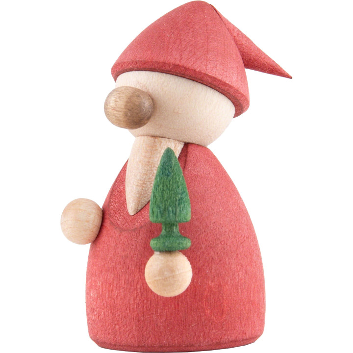 Wichtel rot mit Baum - 4,2 cm