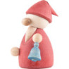 Wichtel rot mit Glocke - 4,2 cm