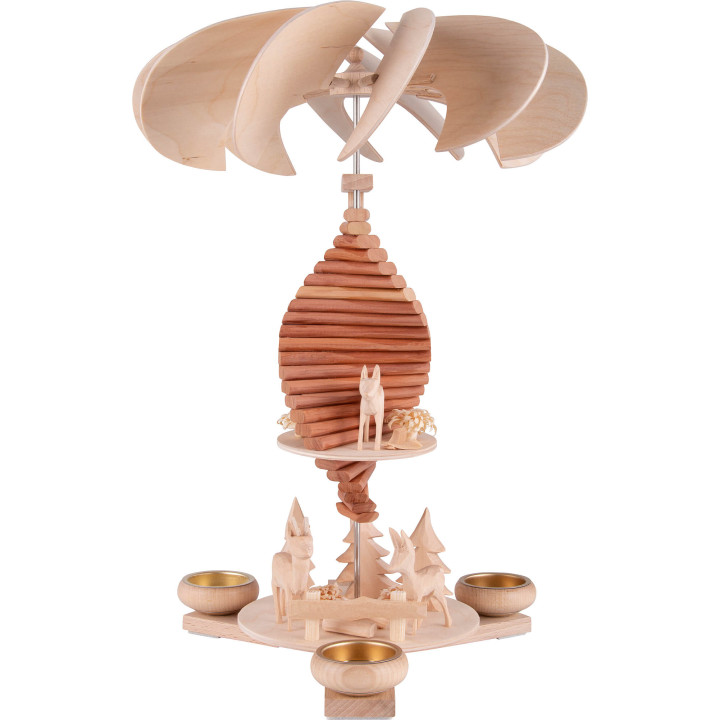 2-Tier Pyramid - Cedar Spiral - 40 cm / 15.7 inch
