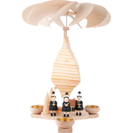 1-stöckige Pyramide Spirale mit Kurrendefiguren - 40 cm