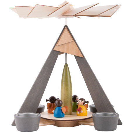1-stöckige Pyramide Engelchen bunt - 29 cm