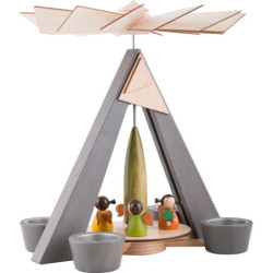 1-stöckige Pyramide Engelchen bunt - 29 cm