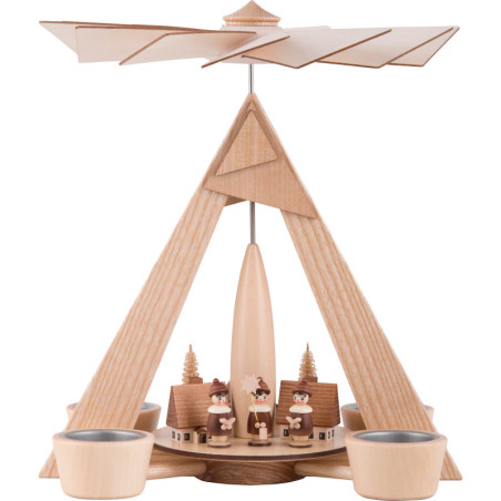 1-Tier Pyramid - Carolers Seiffen Natural - 29 cm / 11.2 inch