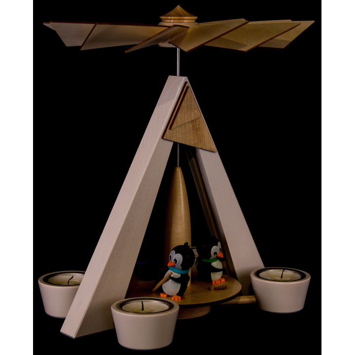 1-stöckige Pyramide Pinguine weiß - 29 cm