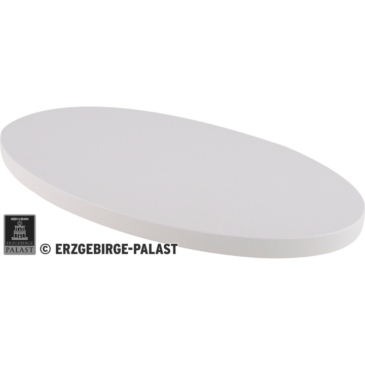 Dekofläche oval weiß - KAVEX-Krippe - 47x25 cm