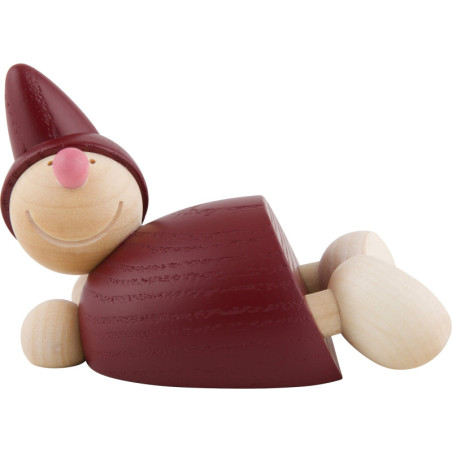 Wicht liegend - rot - 5,5 cm