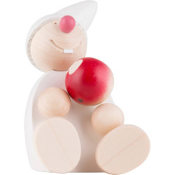 Wight with Apple, sitting - White 7,5 cm / 2 inch