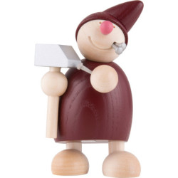 Wicht mit Hammer und Nägeln - rot - 10,5 cm