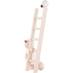Wight with Ladder and Bird - White - 20 cm / 8 inch