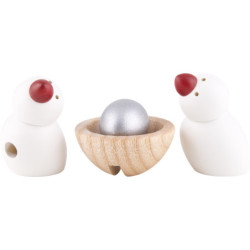 Birds and Nest with Egg - 3 cm / 1 inch