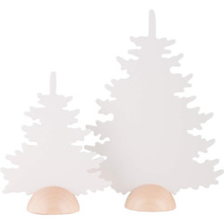 2 Tannen - weiß - 20 cm