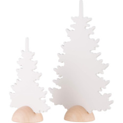 2 Tannen - weiß - 20 cm