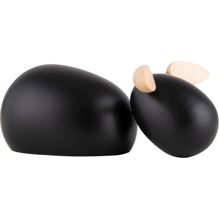 Sheep Lying - Black - KAVEX-Nativity - 3 cm / 1.2 inch