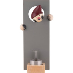 Räuchermännchen "RauchWICHT FUMO" grau - 16 cm