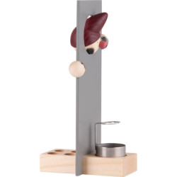 Räuchermännchen "RauchWICHT FUMO" grau - 16 cm