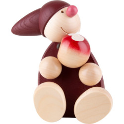 Wight with Apple, sitting - Red - 15 cm / 5.9 inch